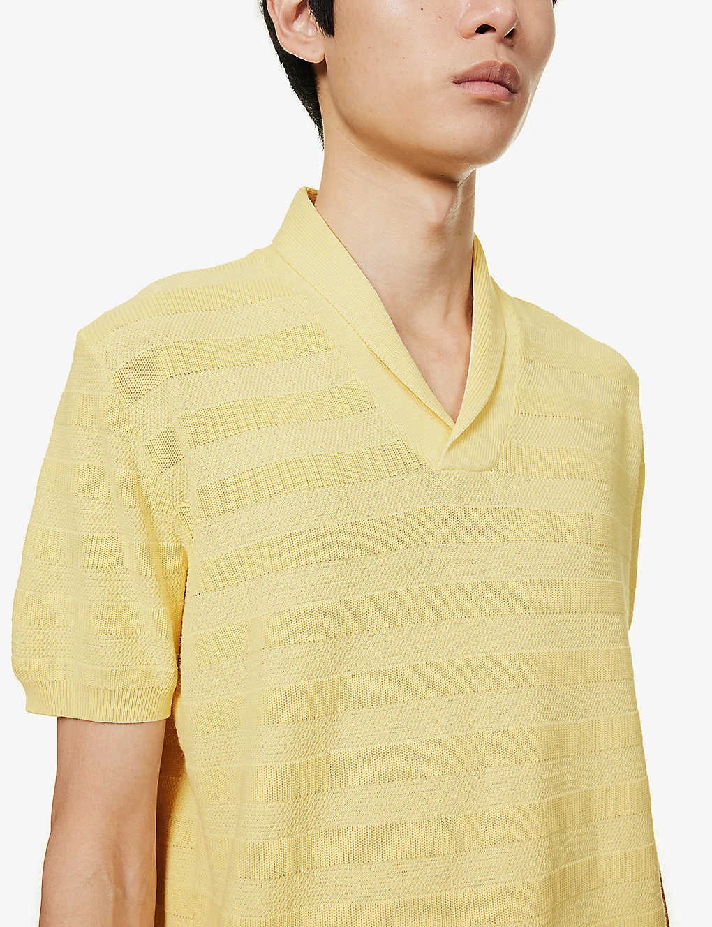 Oscar Jacobson Rolle Short-sleeved Cotton-knit Jumper - Image 5