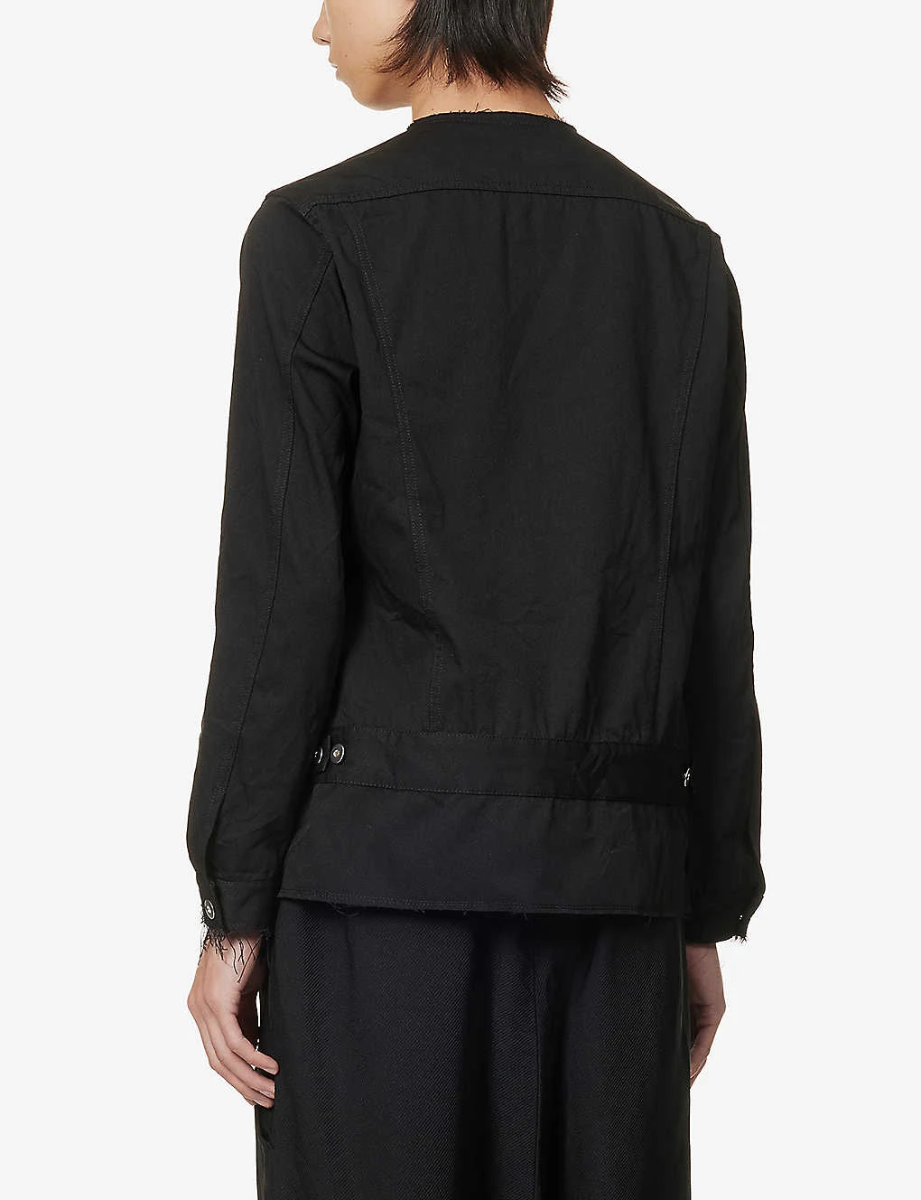 Crew-neck Slip-pocket Woven Jacket - Image 4