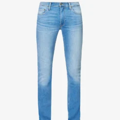 Paige Lennox Tapered-leg Mid-rise Stretch-denim Jeans