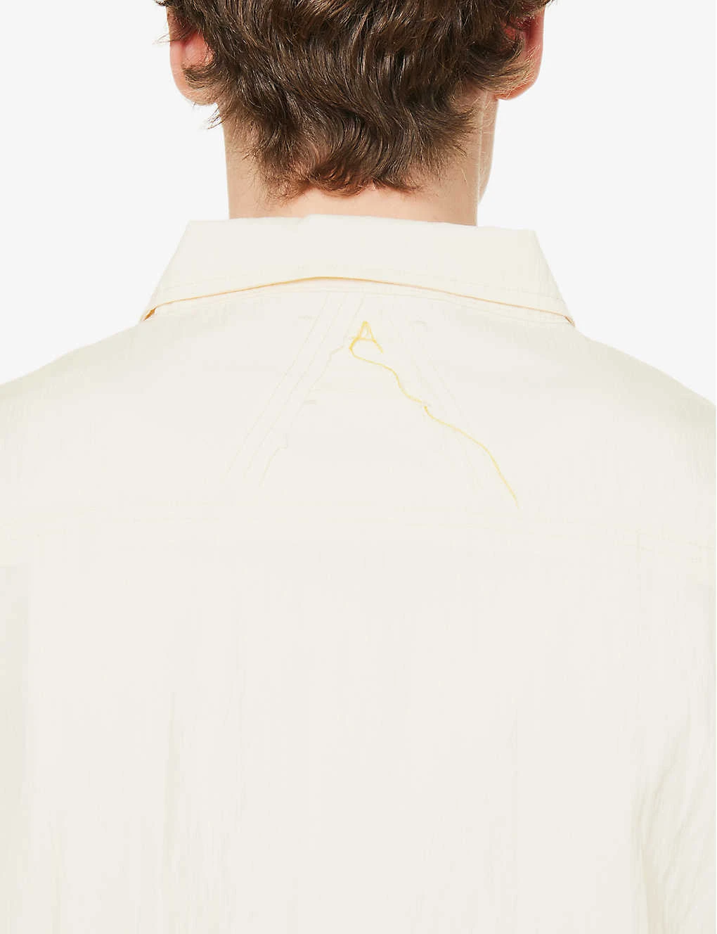 Brand-embroidered Boxy-fit Wool-blend Shirt - Image 5