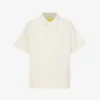 Brand-embroidered Boxy-fit Wool-blend Shirt