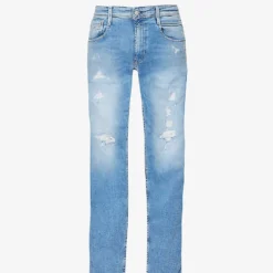 Replay Anbass 573 Regular-fit Distressed Stretch-denim Jeans