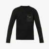 Prada Brand-motif Chest-pocket Wool Jumper