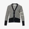 Cable-knit 4-bar Wool-blend Knitted Cardigan