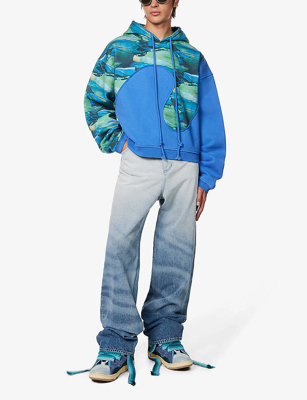 ERL Swirl Graphic-print Cotton-blend Hoody - Image 2