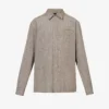 Bottega Veneta Triangle-inlay Relaxed-fit Woven Shirt