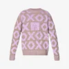 Acne Studios Graphic-knit Relaxed-fit Wool And Cotton-blend Jumper