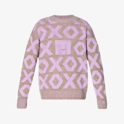 Acne Studios Graphic-knit Relaxed-fit Wool And Cotton-blend Jumper