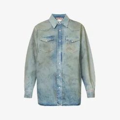 Acne Studios Karty Distressed Relaxed-fit Denim Shirt