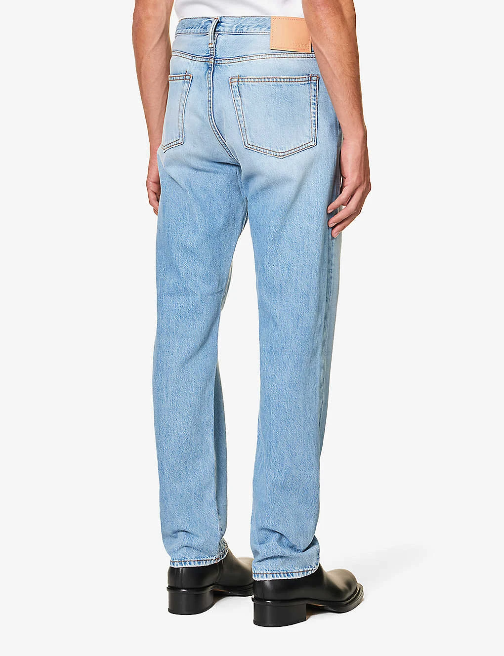 Acne Studios 1996 Faded-wash Straight-leg Mid-rise Organic-denim Jeans - Image 4