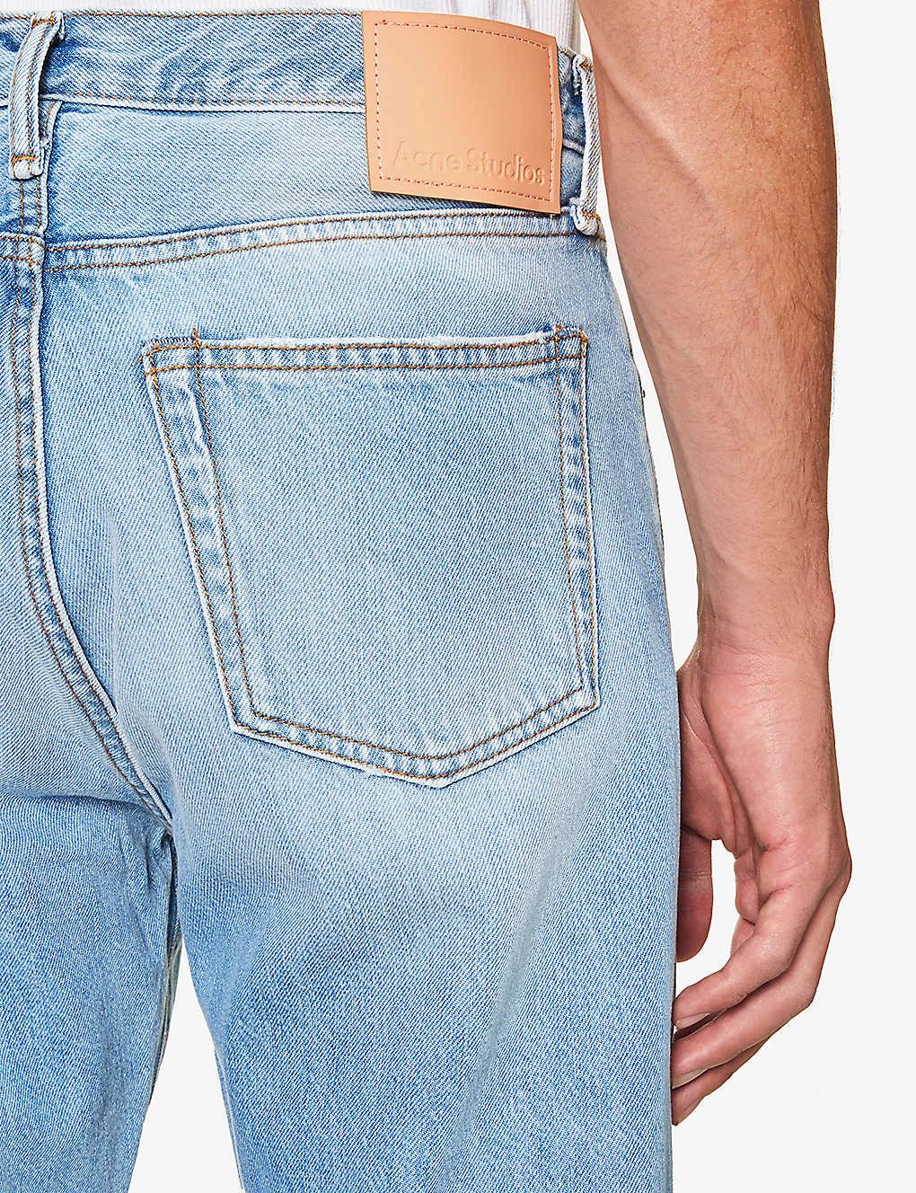 Acne Studios 1996 Faded-wash Straight-leg Mid-rise Organic-denim Jeans - Image 5