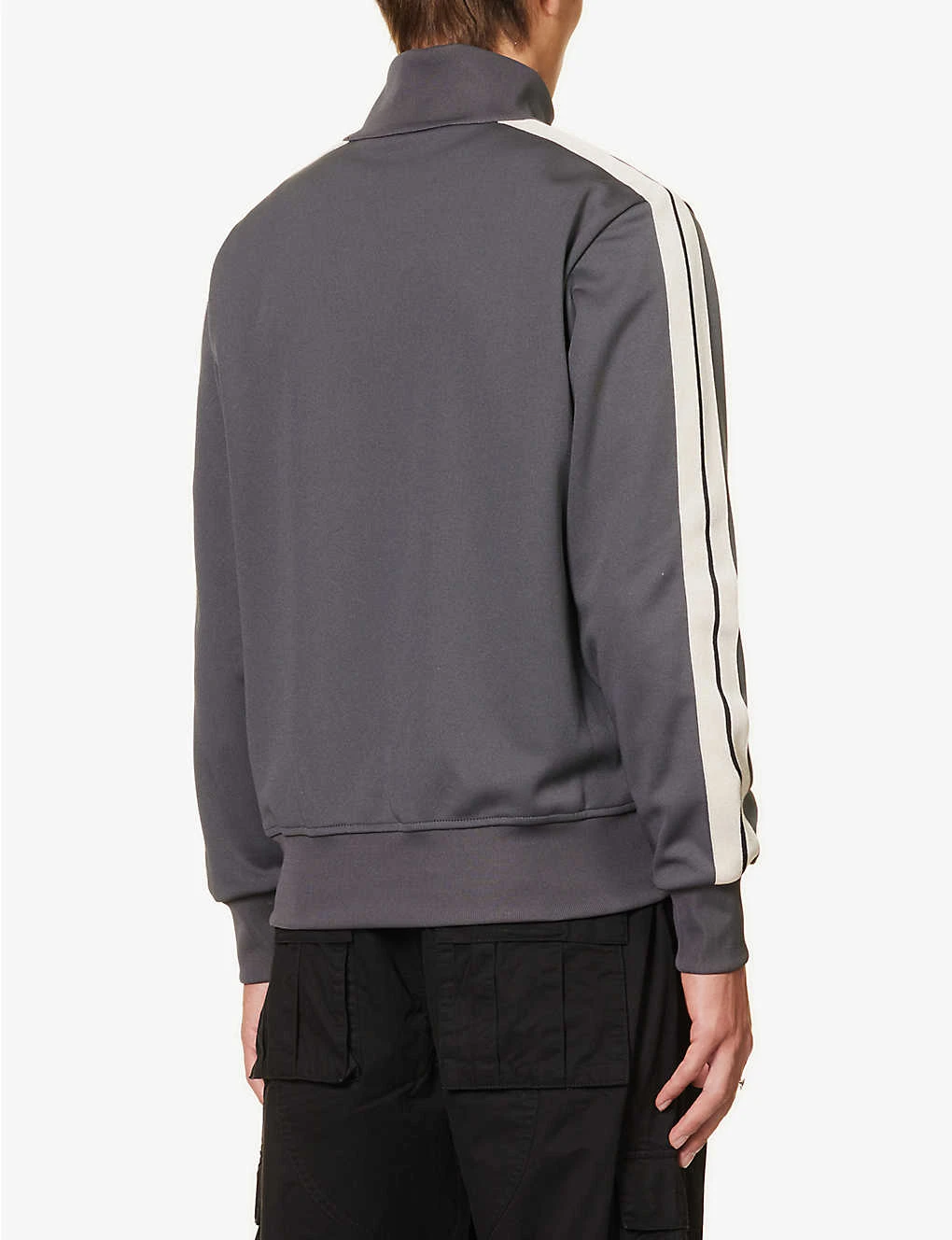 Palm Angels Funnel-neck Brand-print Regular-fit Woven Tracksuit Jacket - Image 4