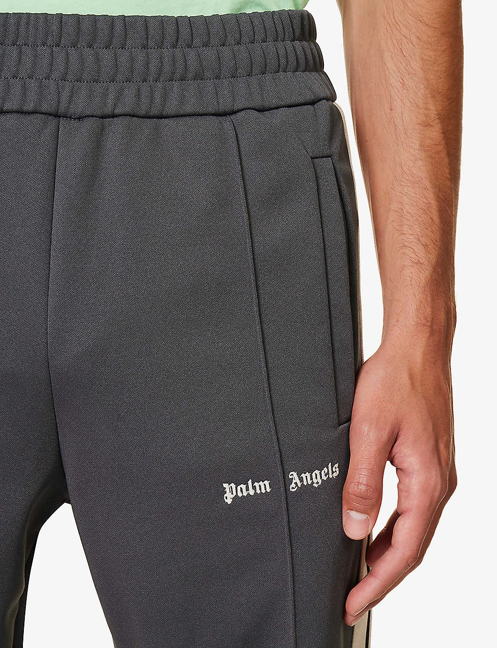 Palm Angels Brand-embroidered Zipped-hem Woven Jogging Bottoms - Image 5