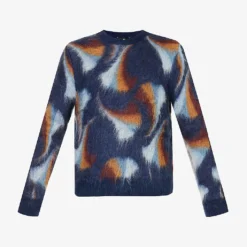 Etro Abstract-pattern Crewneck Wool-blend Jumper