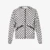Cheque Brand-print Shell Hooded Windbreaker Jacket