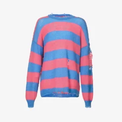 Striped Oversized Wool-blend Jumper