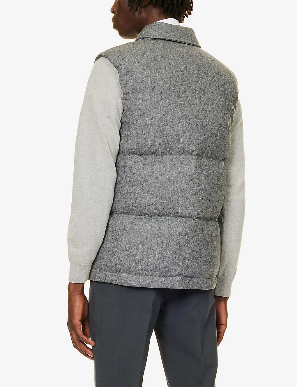 Padded Patch-pocket Regular-fit Woven Gilet - Image 4