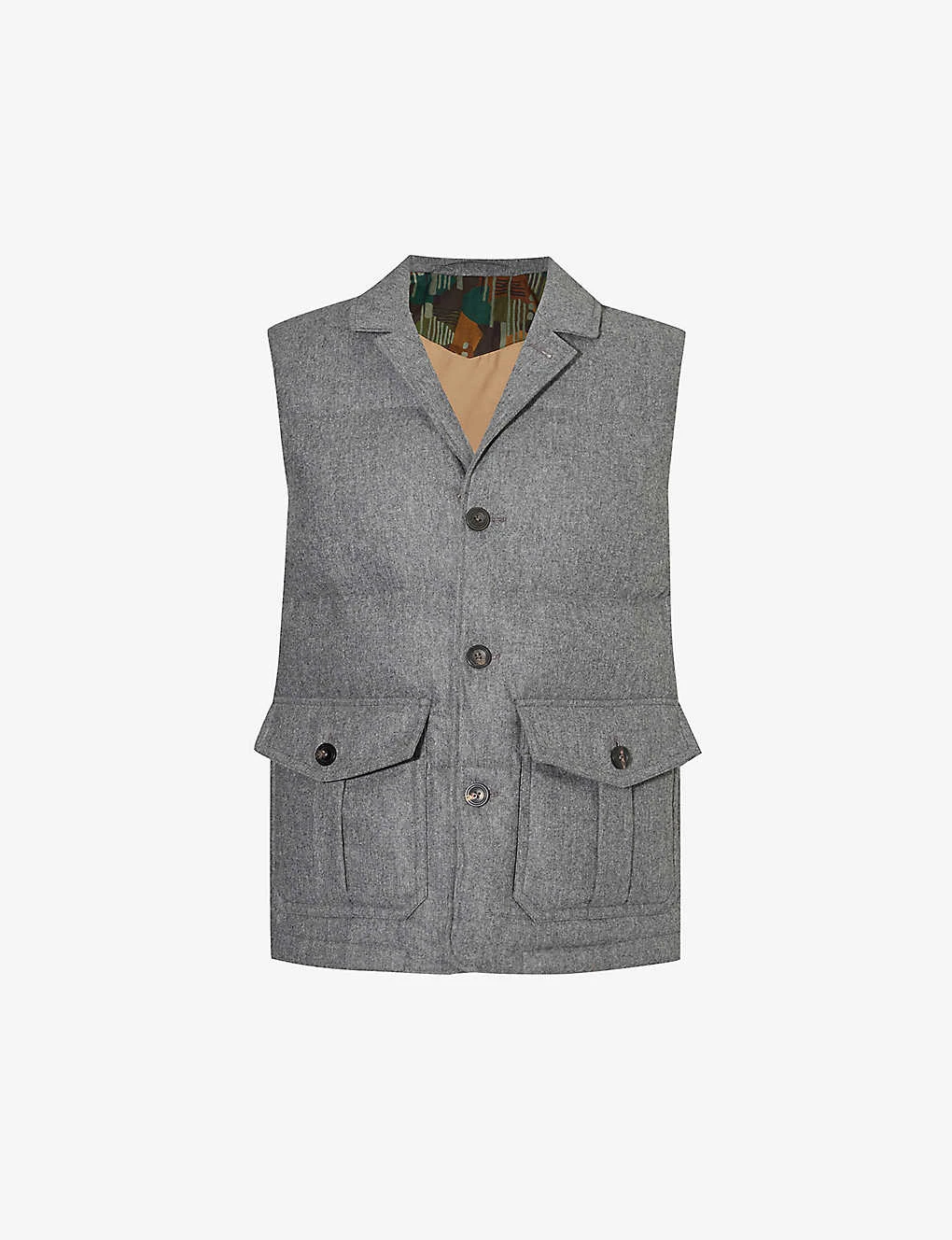 Padded Patch-pocket Regular-fit Woven Gilet