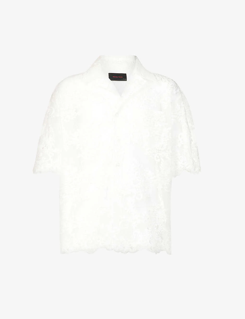 Simone Rocha Short-sleeved Boxy-fit Lace Shirt