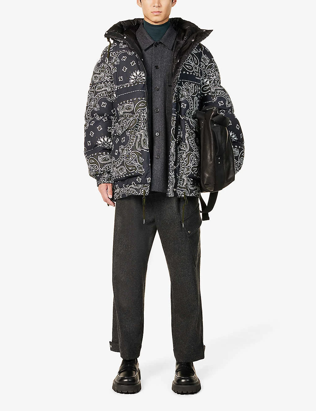 Sacai Bandana-printed Hooded Cotton-canvas Jacket - Image 2