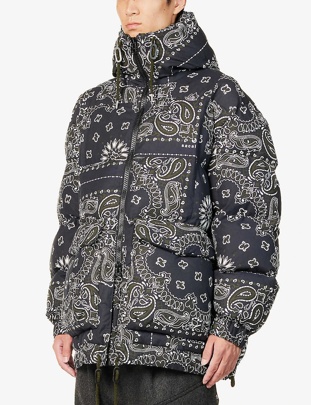 Sacai Bandana-printed Hooded Cotton-canvas Jacket - Image 3