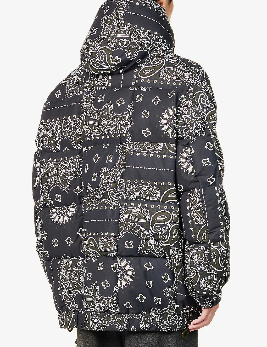 Sacai Bandana-printed Hooded Cotton-canvas Jacket - Image 4