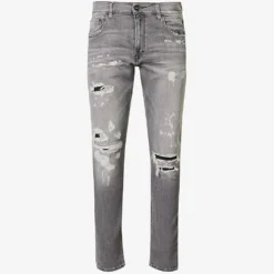Replay Mickey Slim-fit Faded-wash Stretch-denim Jeans