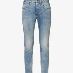 ELEVENTY Faded-wash Slim-fit Tapered-leg Stretch-denim Jeans