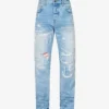 Amiri Aloha MX1 Distressed Straight-leg Jeans