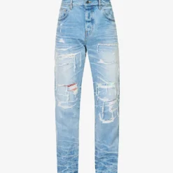 Amiri Aloha MX1 Distressed Straight-leg Jeans