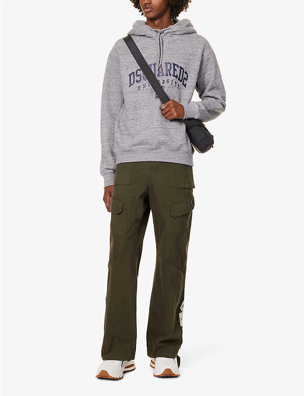 DSQUARED2 Logo-print Marled Cotton-jersey Hoody - Image 2