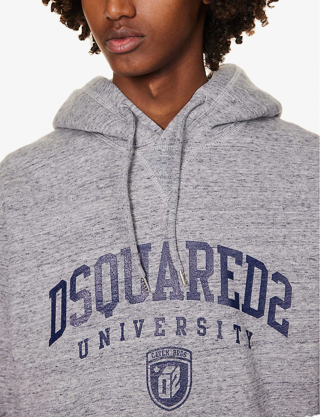 DSQUARED2 Logo-print Marled Cotton-jersey Hoody - Image 5