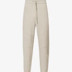 Emporio Armani Drawstring-waist Tapered-leg Mid-rise Cotton-blend Jogging Bottoms
