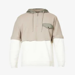 Emporio Armani Contrast-panel Relaxed-fit Cotton-jersey Hoody