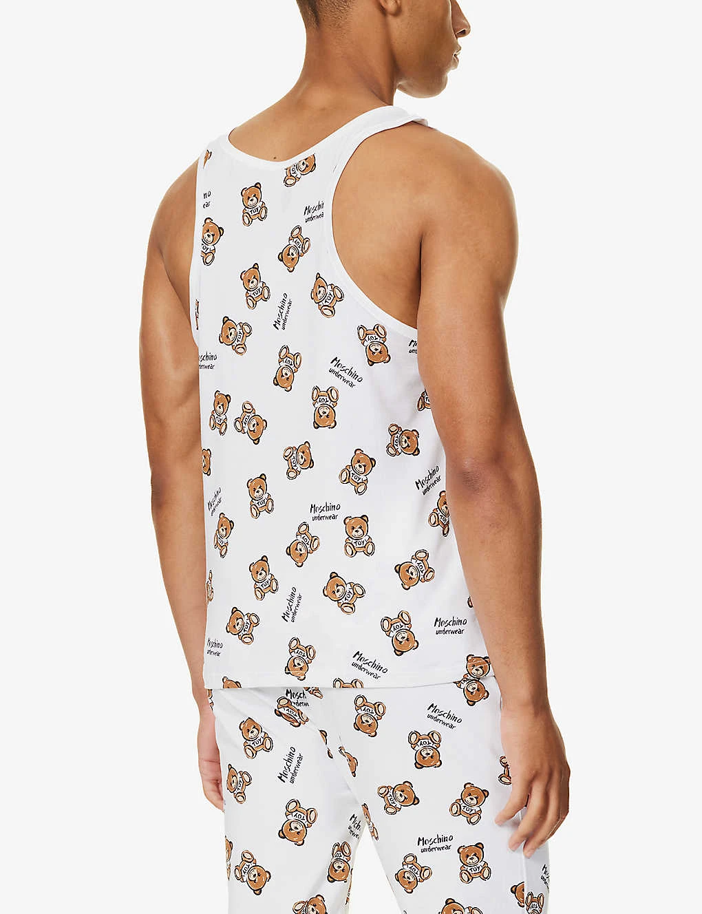 MOSCHINO Toy Bear Graphic-print Stretch-cotton Top - Image 3