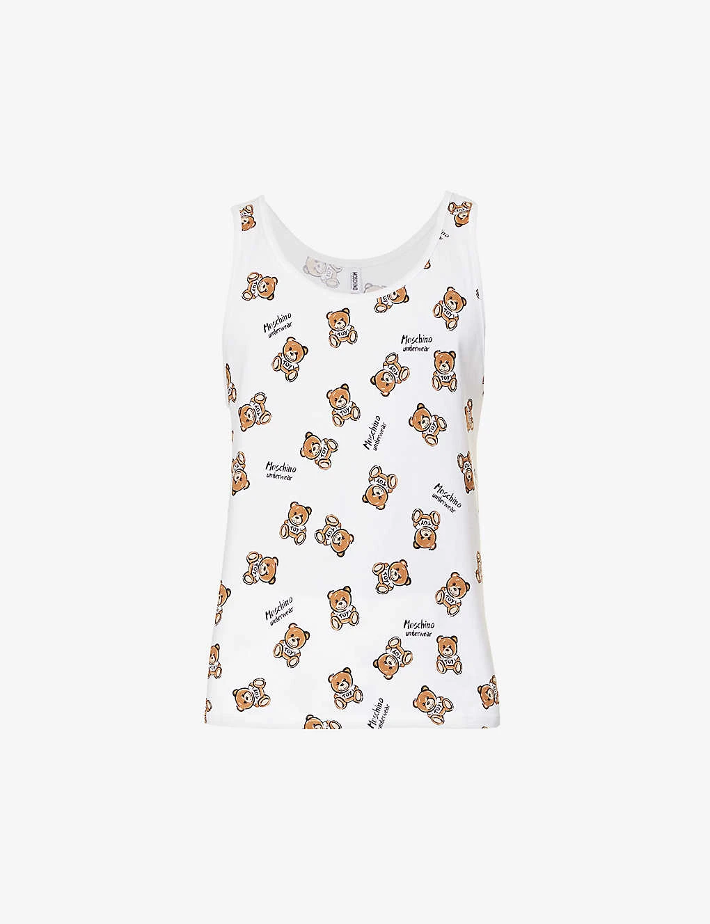 MOSCHINO Toy Bear Graphic-print Stretch-cotton Top