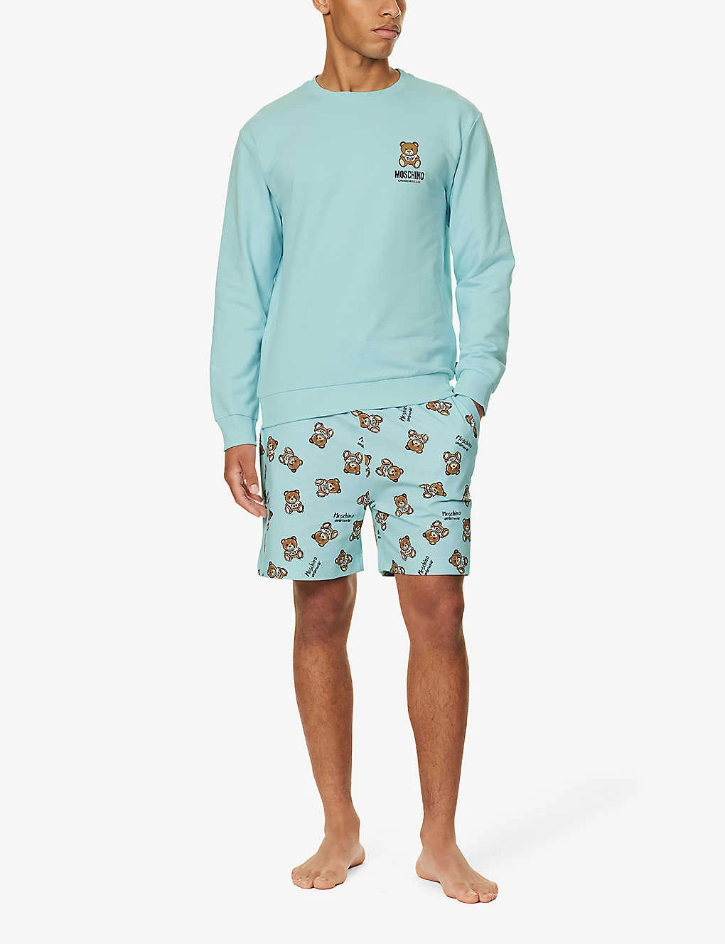 MOSCHINO Toy Bear Graphic-print Stretch-cotton Pyjama Top - Image 2