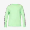 MOSCHINO Brand-tape Crewneck Stretch-cotton Sweatshirt